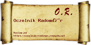 Oczelnik Radomér névjegykártya